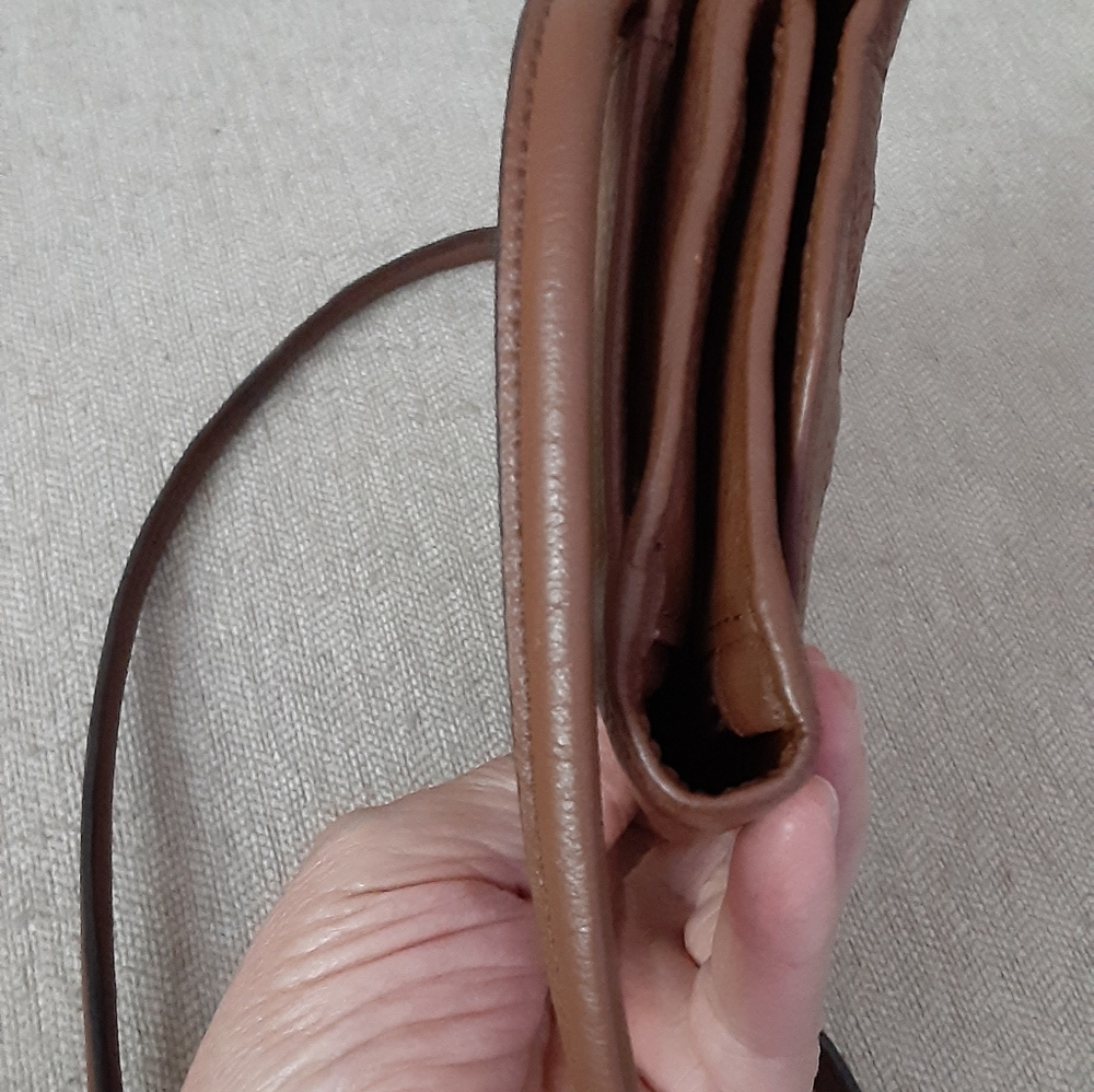 Fossil Elegant Brown Leather Crossbody Bag ,wallet - Picture 12 of 16